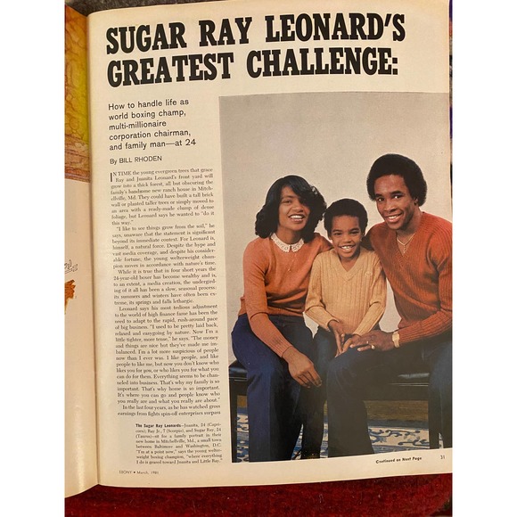 March 1981 Ebony MagazIne  with Featured Cover, “Sugar Ray Leonard’s - Picture 5 of 15